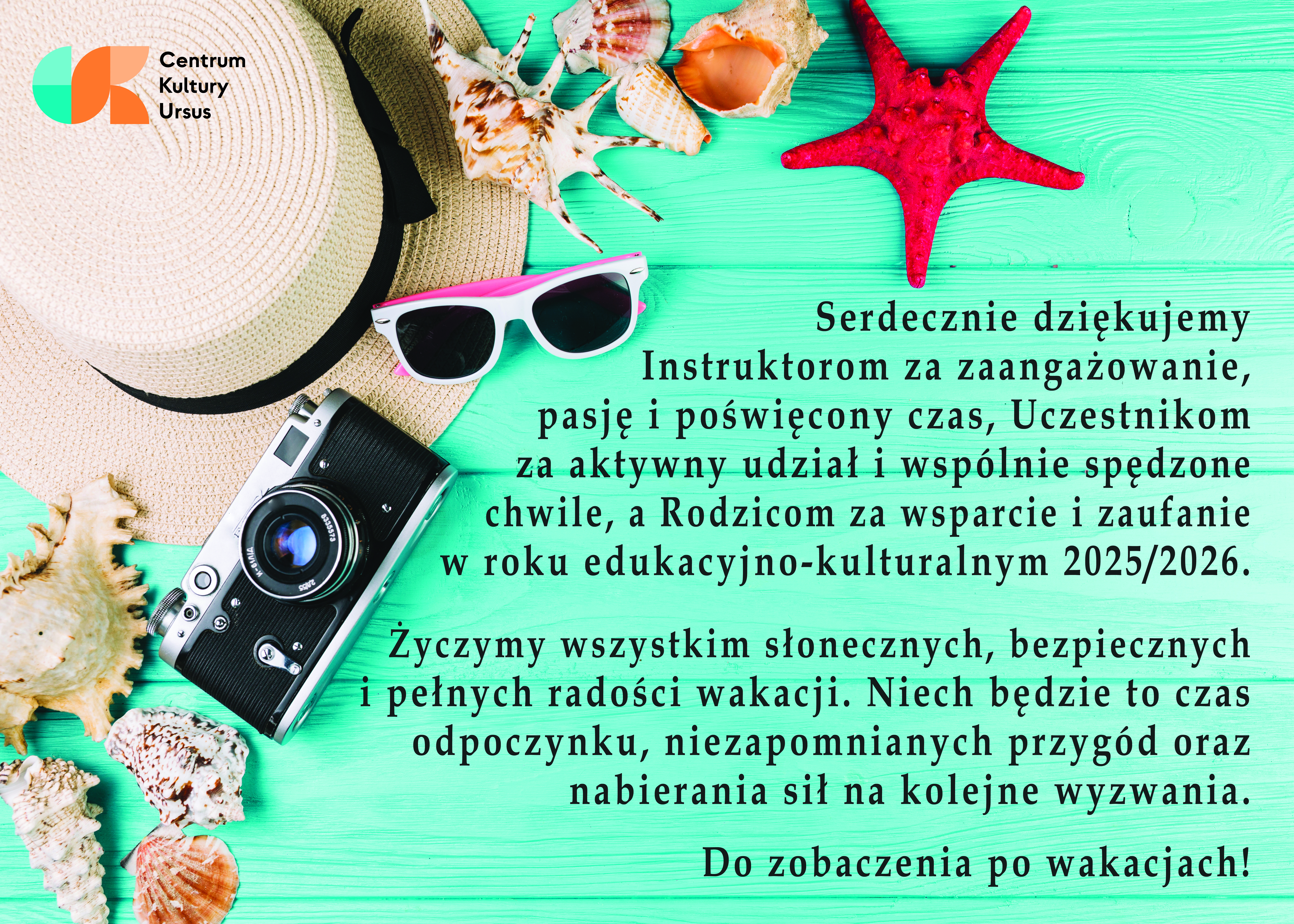 Plakat promujący wydarzenia CK Ursus - bądźmy razem