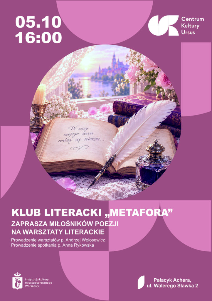 Plakat wydarzenia: Warsztaty Klubu Literackiego Metafora