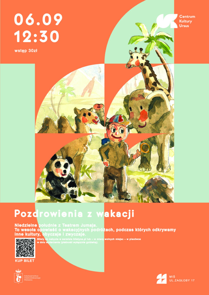 Pozdrowienia z wakacji – niedzielne popołudnie z teatrem dla dzieci